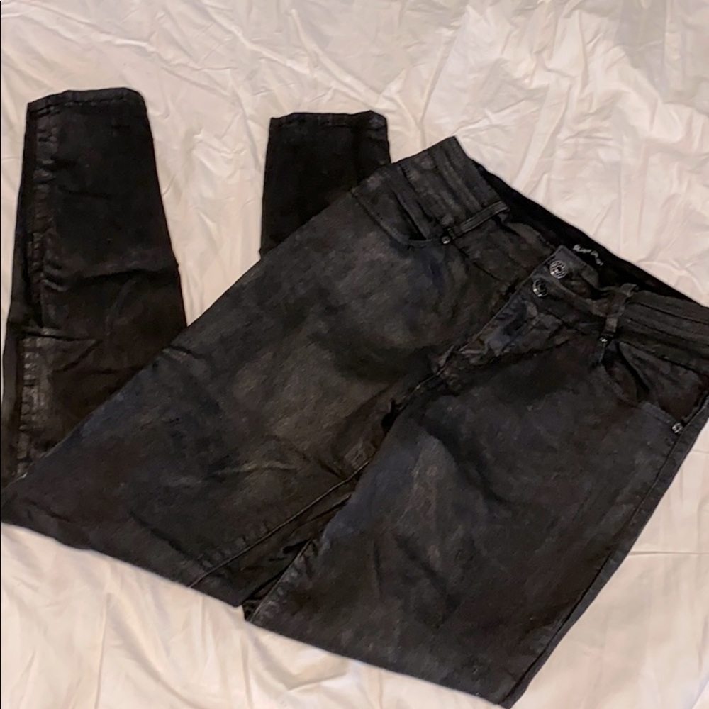 Silver Crush Waxed Denim Skinny Jeans 9/10